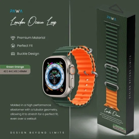 Pawa London Ocean Watch Strap Ultra/Series 8 49/45/44/42Mm